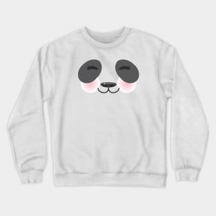 Panda funny cute animal face kawaii (2) Crewneck Sweatshirt